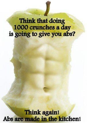 Abs are made in the kitchen